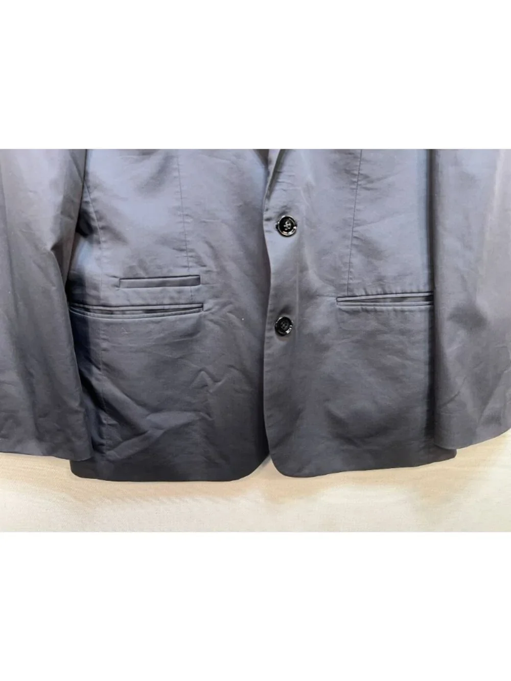 Express Men's Fitted Photographer Sport Blazer Coat Size 40R Gray Long Sleeve